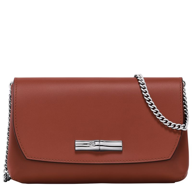 Clutch Longchamp Roseau Feminino Marrom | 3718-RIKJV