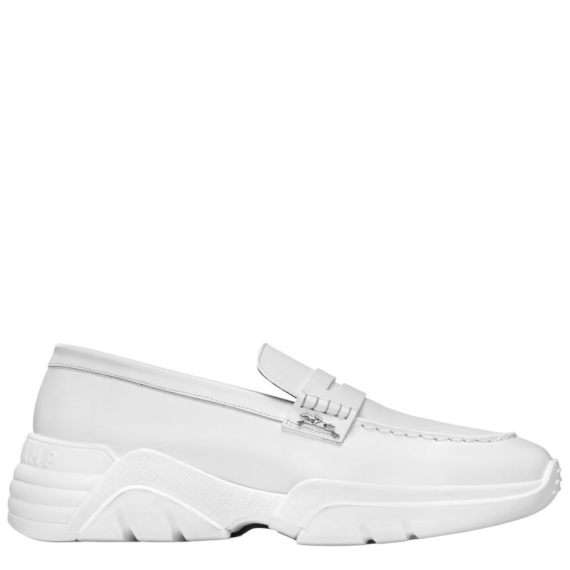 Mocassins Longchamp Au Sultan Feminino Branco | 5371-SJFZA