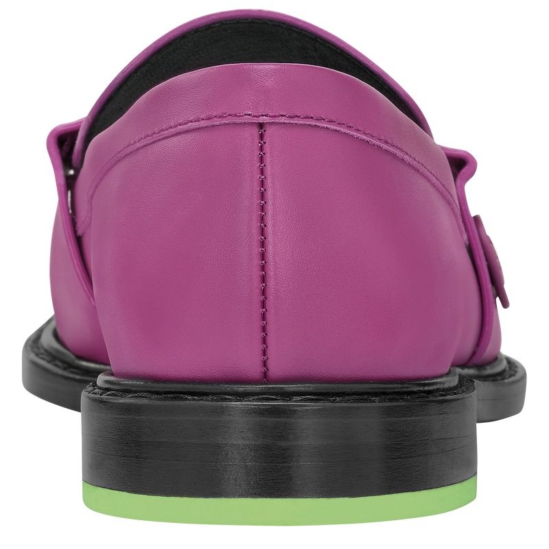 Mocassins Longchamp Box-Trot Feminino Roxo | 2608-XNSAW