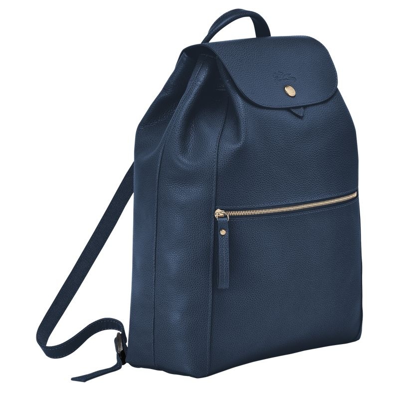 Mochilas Longchamp Le Foulonné Feminino Azul Marinho | 5781-BJOGA