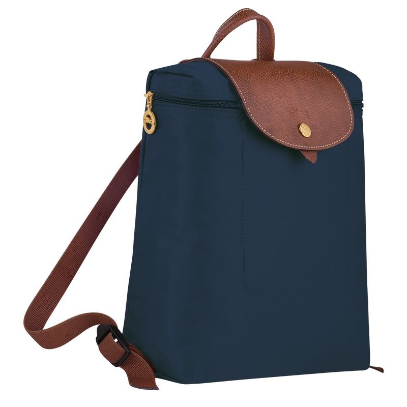 Mochilas Longchamp Le Pliage Original M Feminino Azul Marinho | 2738-EZMPD