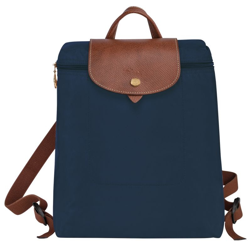 Mochilas Longchamp Le Pliage Original M Feminino Azul Marinho | 2738-EZMPD