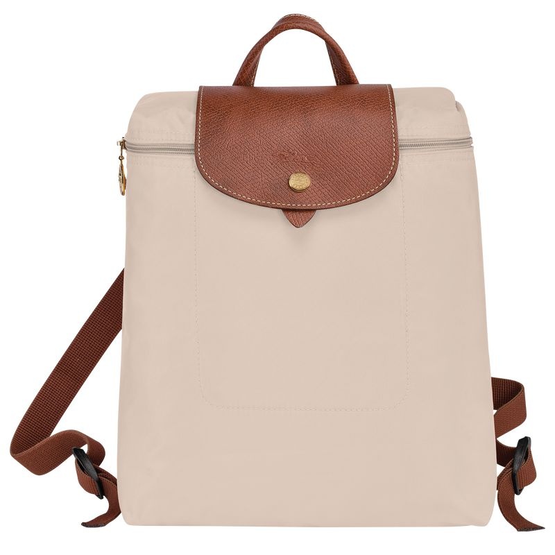 Mochilas Longchamp Le Pliage Original M Feminino Branco | 2765-QFEMB