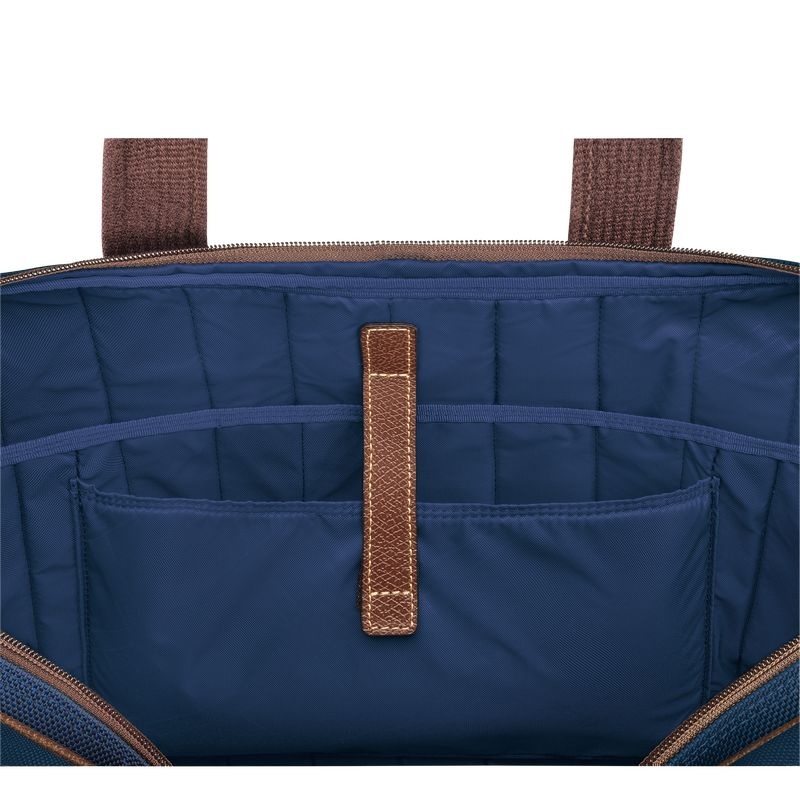 Pasta Longchamp Boxford L Masculino Azuis | 0598-YQIGL