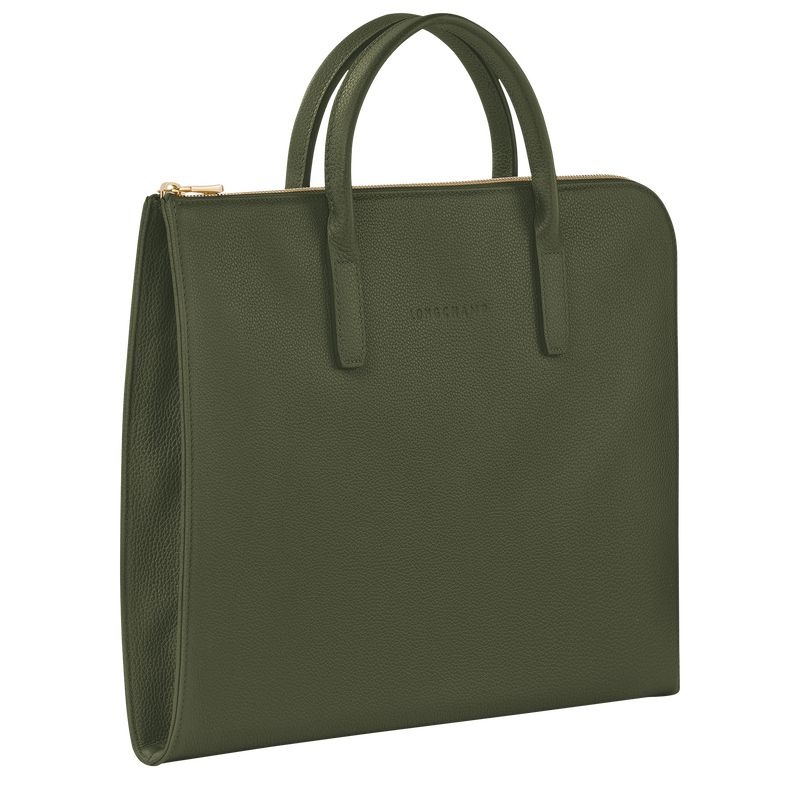 Pasta Longchamp Le Foulonné S Feminino Caqui | 5370-DKXIA