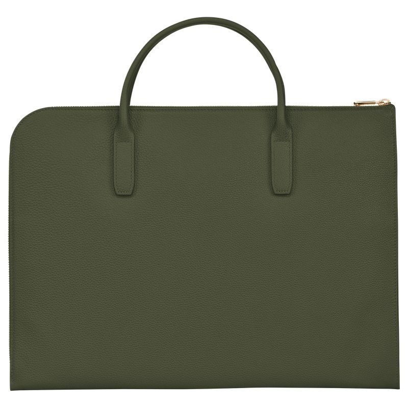 Pasta Longchamp Le Foulonné S Feminino Caqui | 5491-NUXAV