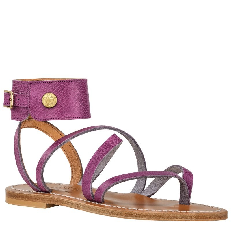 Sandálias Longchamp x K.Jacques Sandals Feminino Roxo | 4753-MGVTS