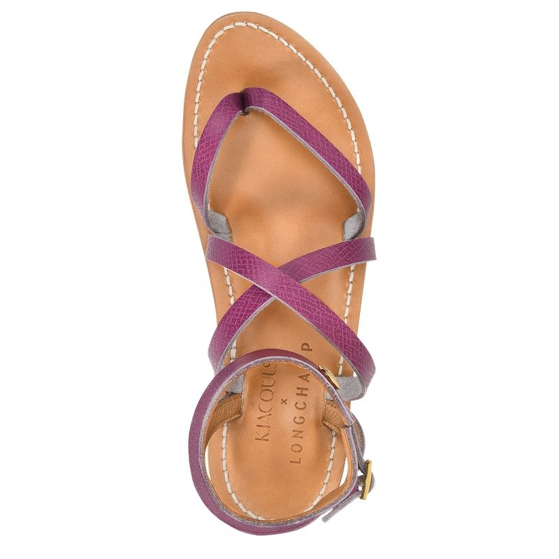 Sandálias Longchamp x K.Jacques Sandals Feminino Roxo | 4753-MGVTS