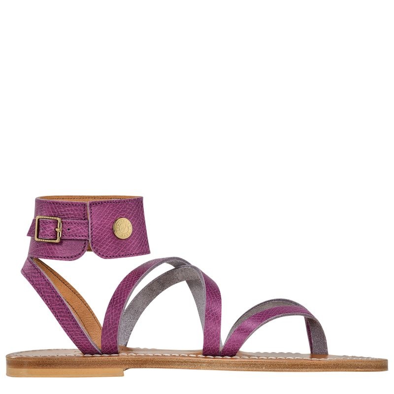 Sandálias Longchamp x K.Jacques Sandals Feminino Roxo | 4753-MGVTS