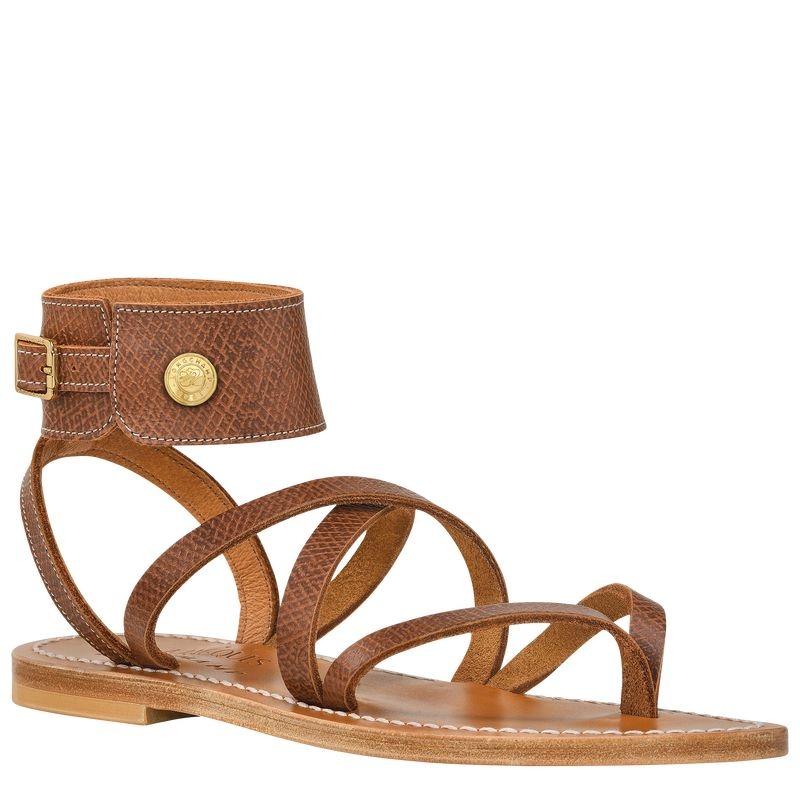 Sandálias Longchamp x K.Jacques Sandals Feminino Marrom | 1493-OZDBK