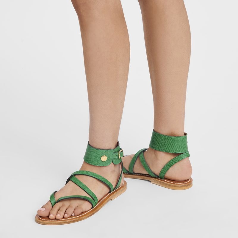 Sandálias Longchamp x K.Jacques Sandals Feminino Verdes | 9246-CUQZG