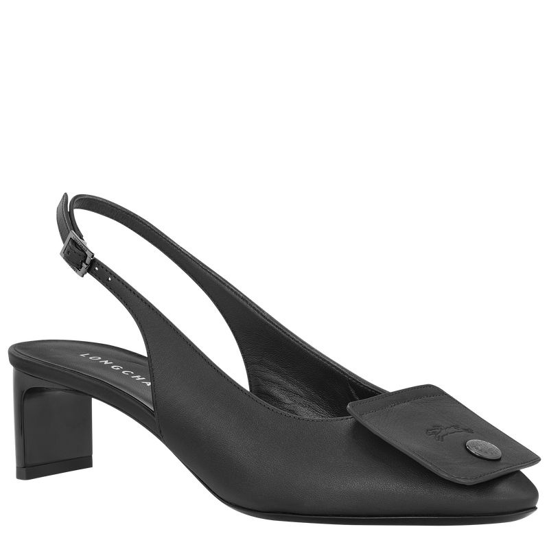 pumps Longchamp Le Pliage Xtra Slingback Feminino Pretas | 6473-TZNLO